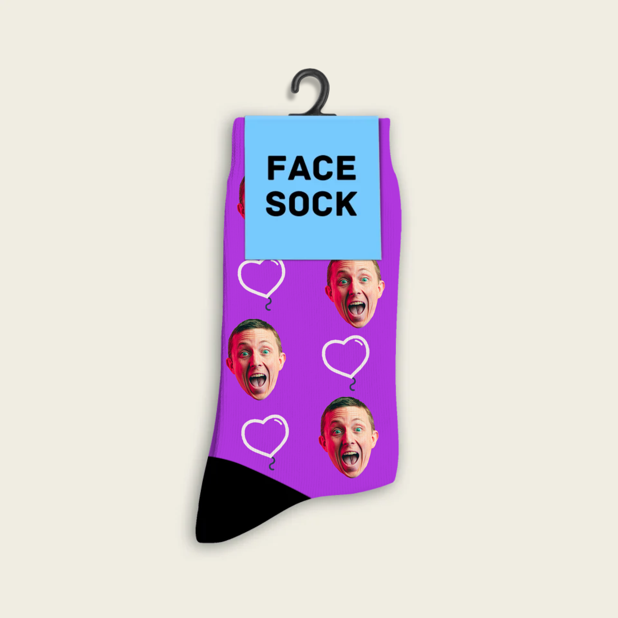 Chaussettes d'amour personnalisées avec photo