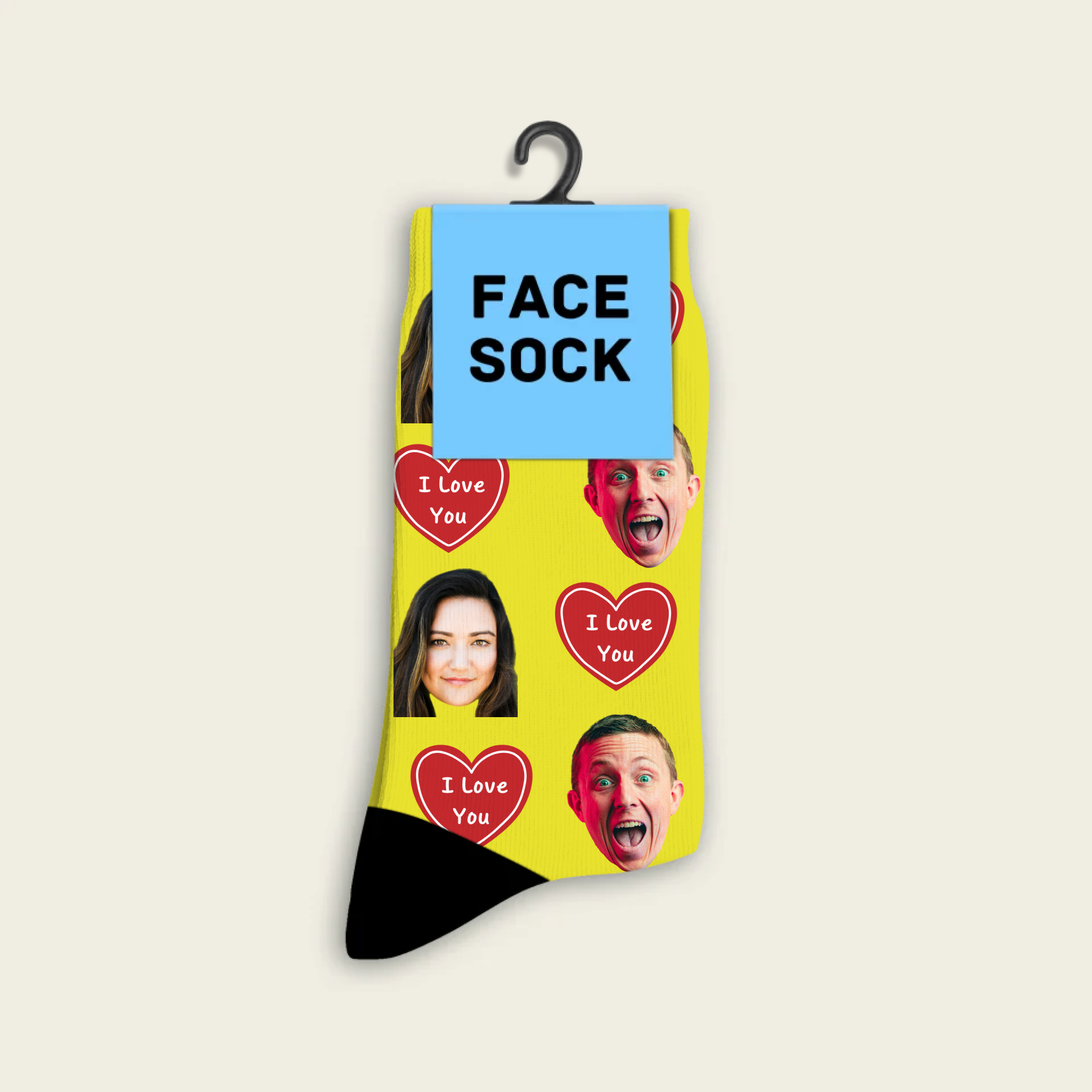 Personalized I Love You Socks With Photo