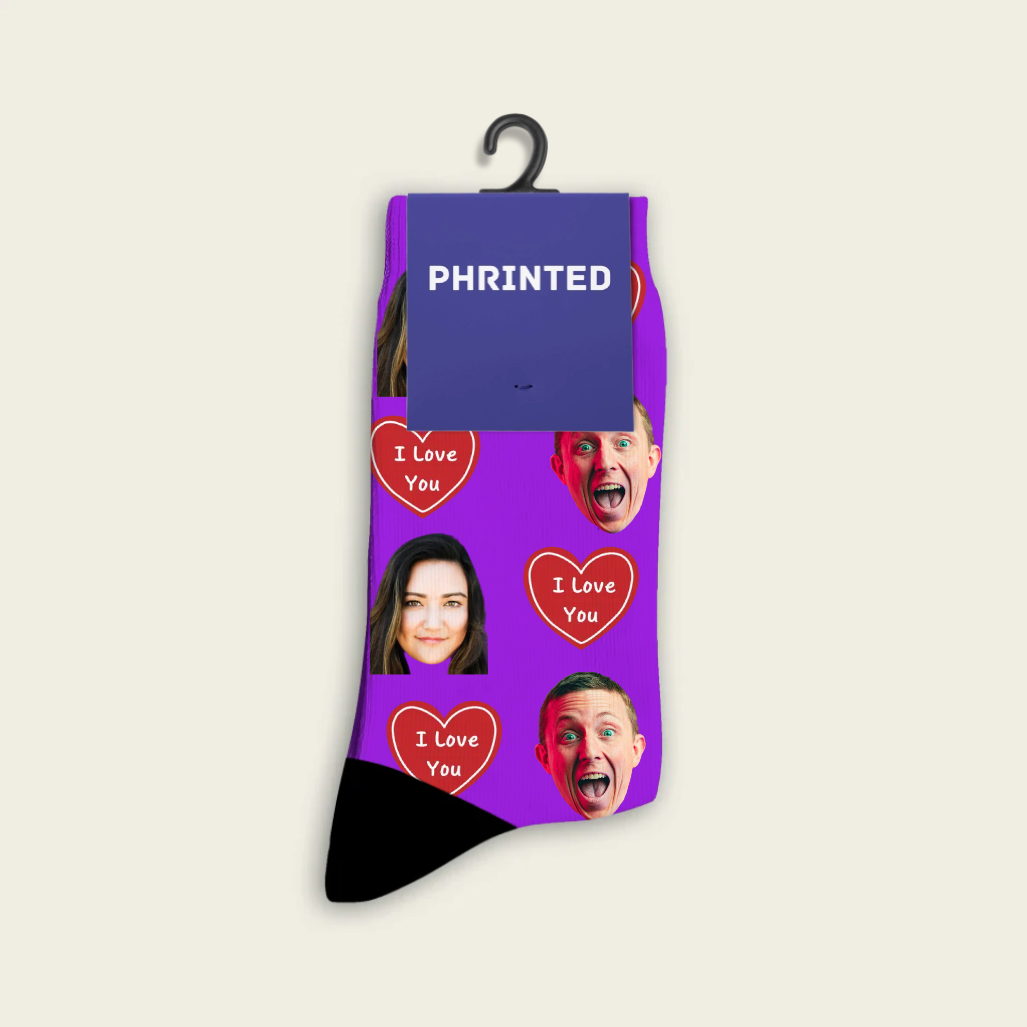 Personalized I Love You Socks With Photo