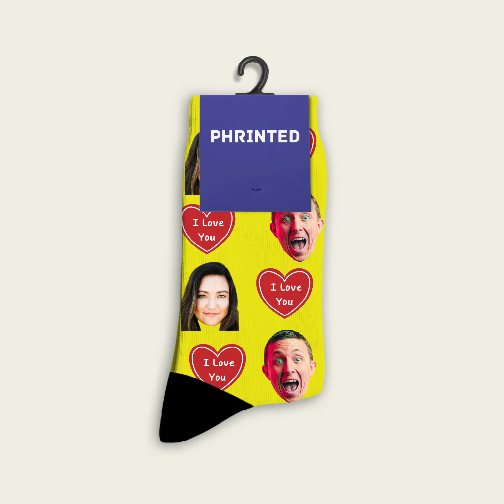 Personalized I Love You Socks With Photo