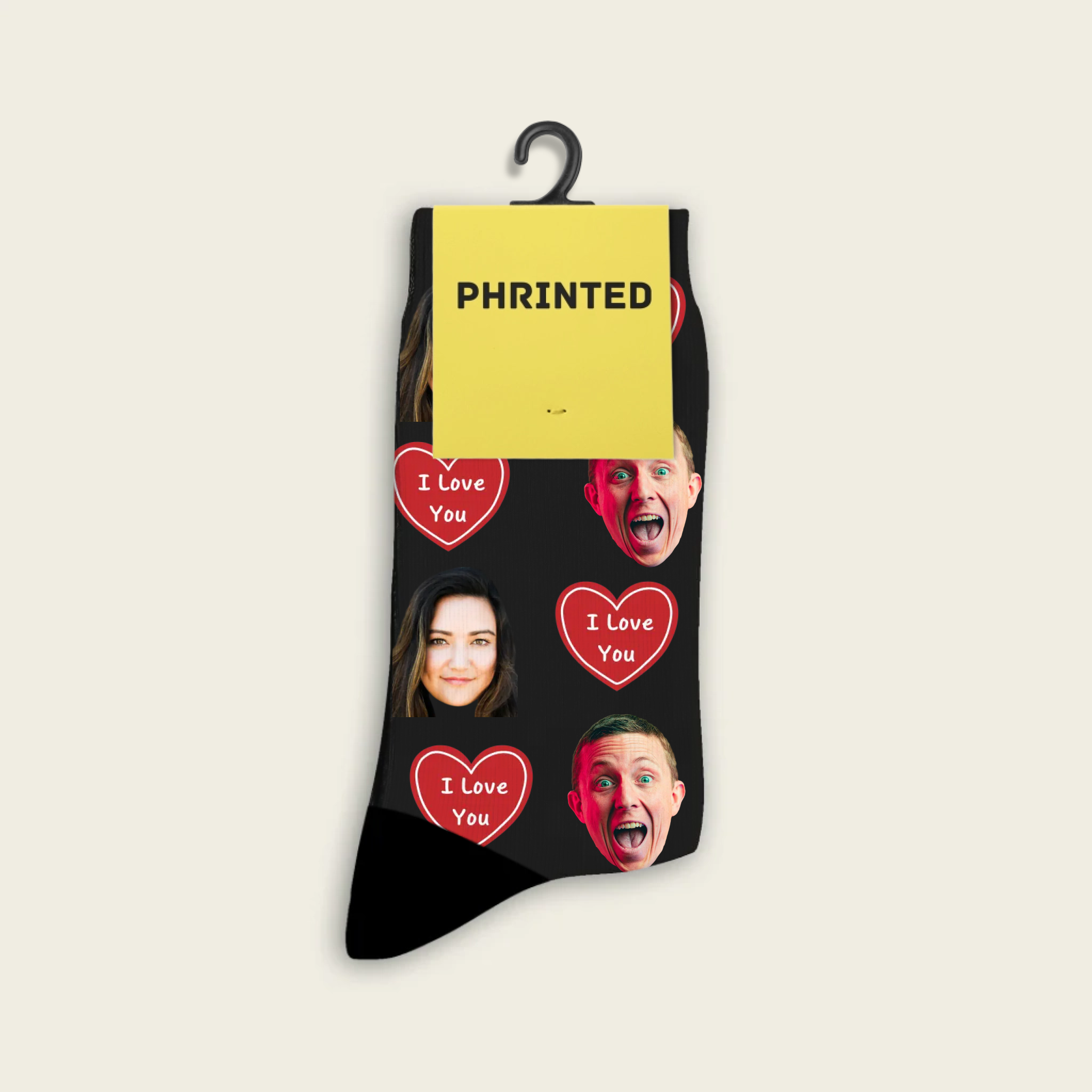 Custom I Love You Socks With Photo