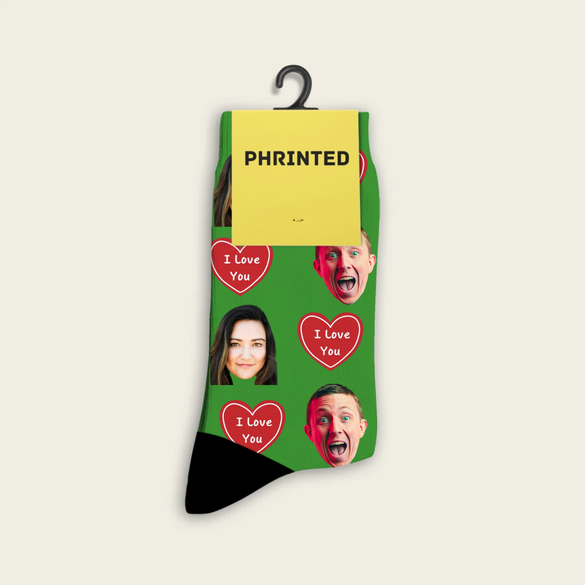 Custom I Love You Socks With Photo