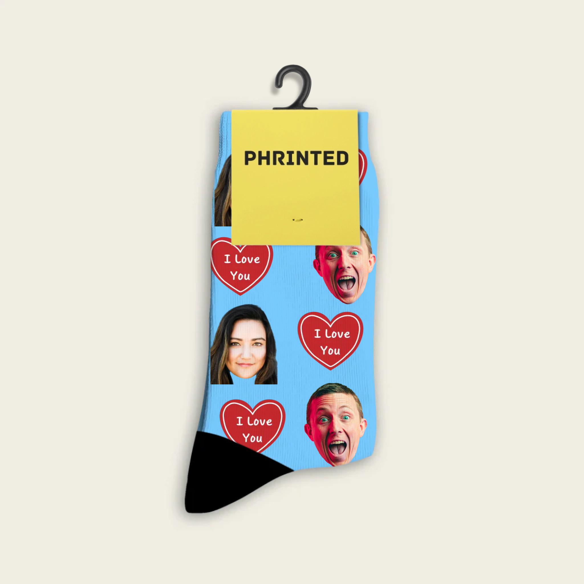 Custom I Love You Socks With Photo