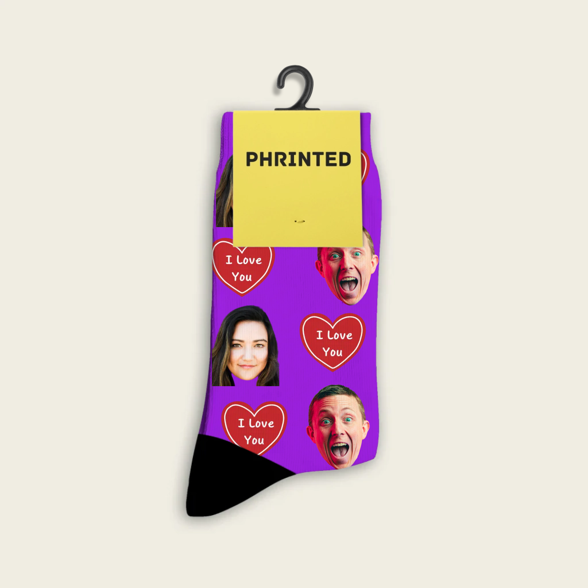 Custom I Love You Socks With Photo