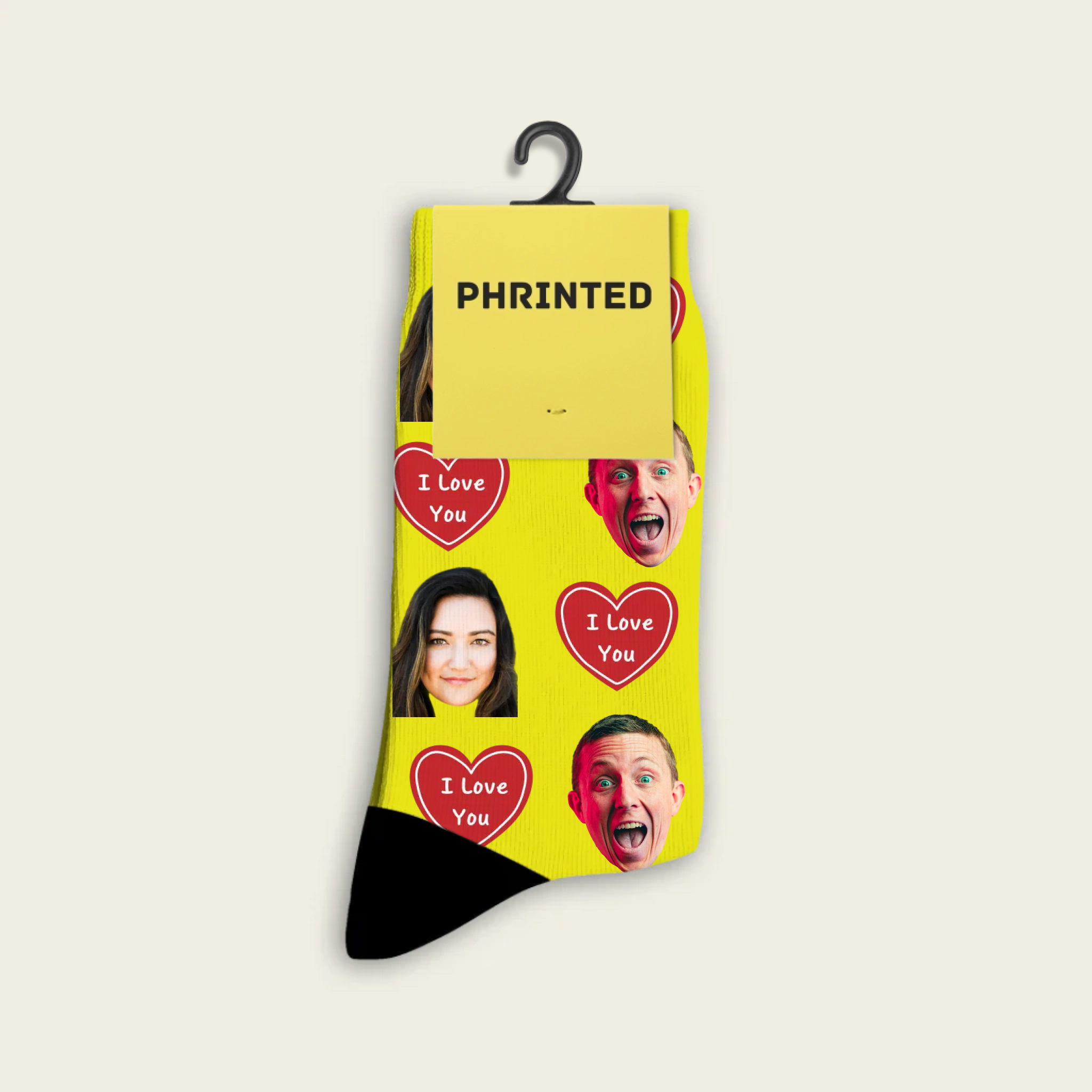 Custom I Love You Socks With Photo
