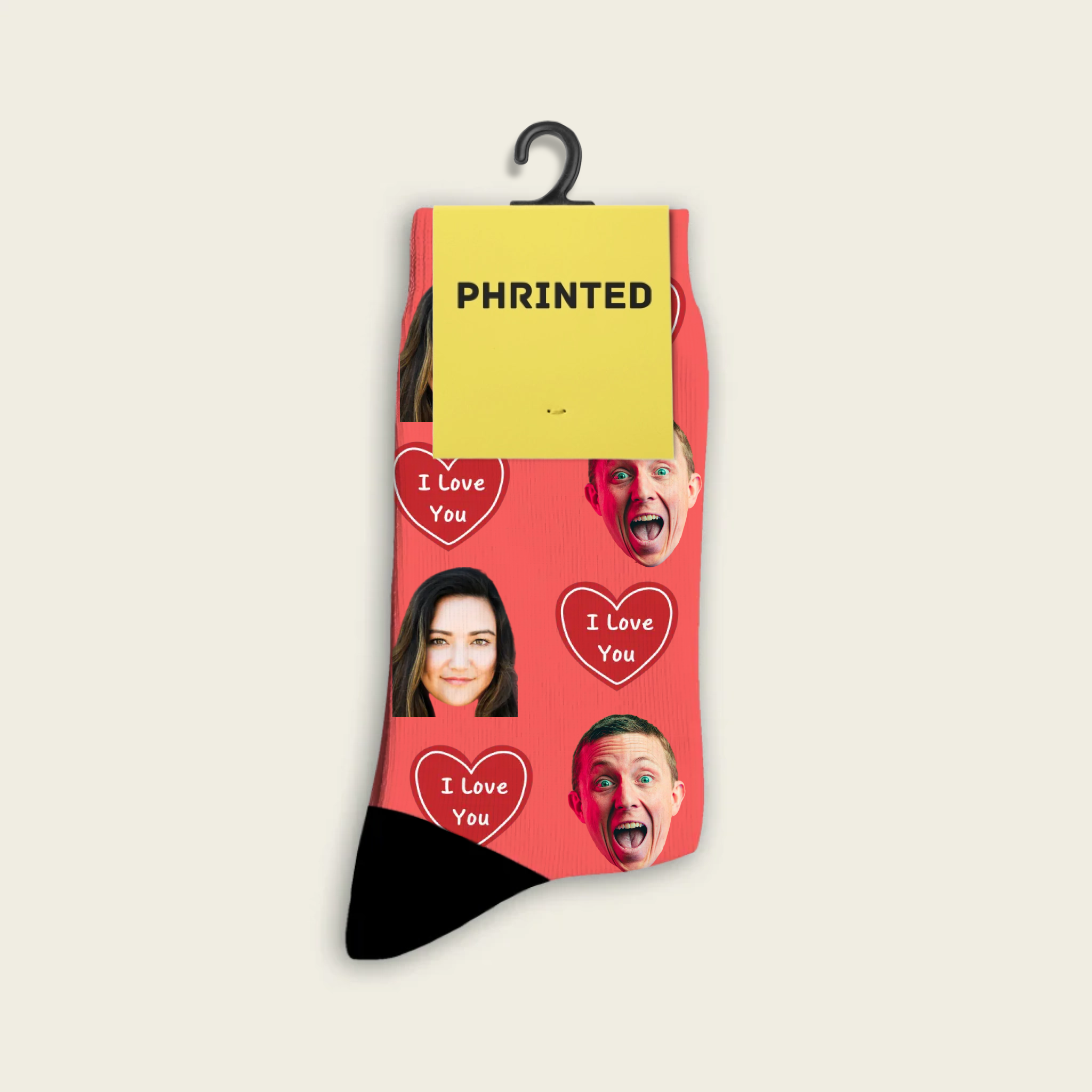 Custom I Love You Socks With Photo