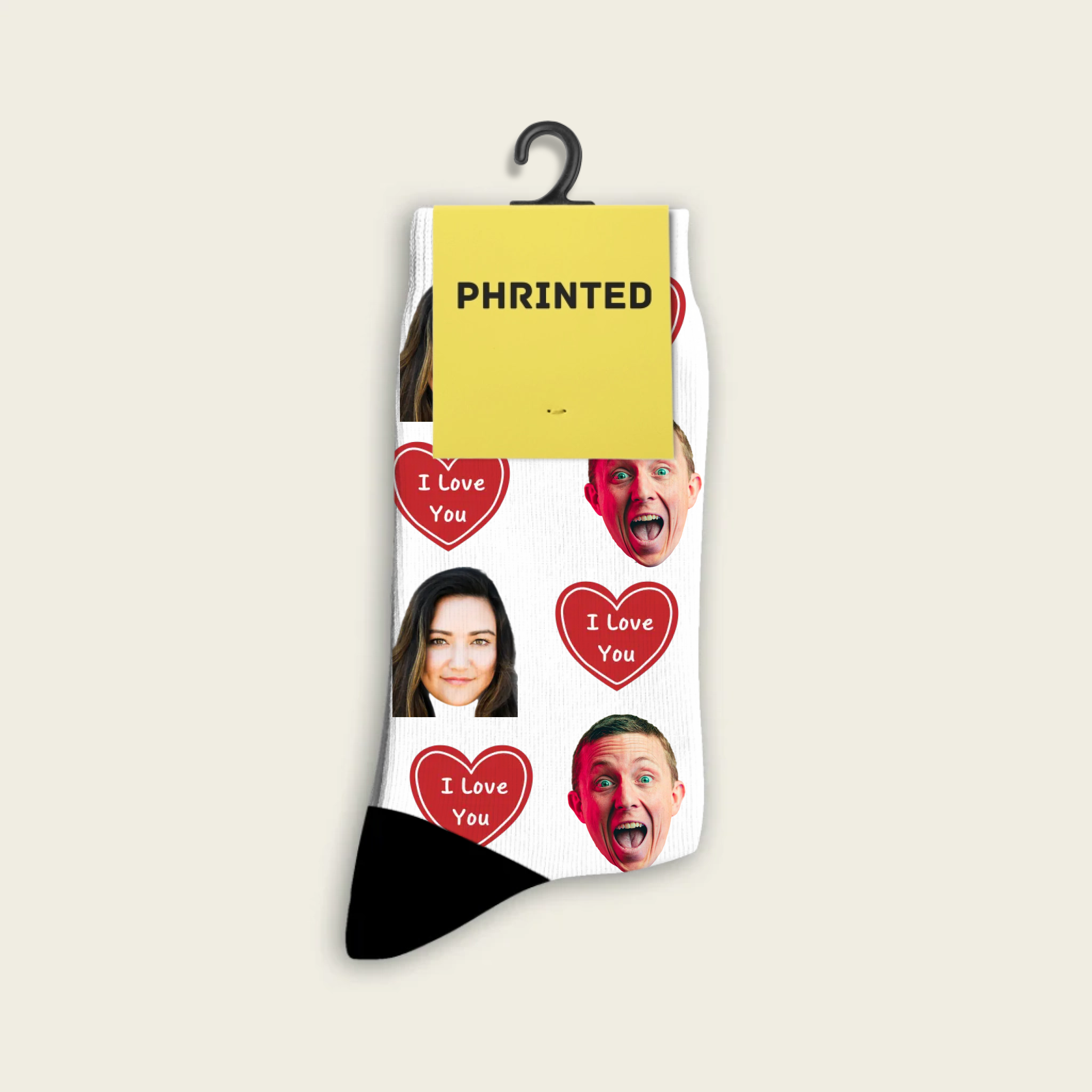 Custom I Love You Socks With Photo