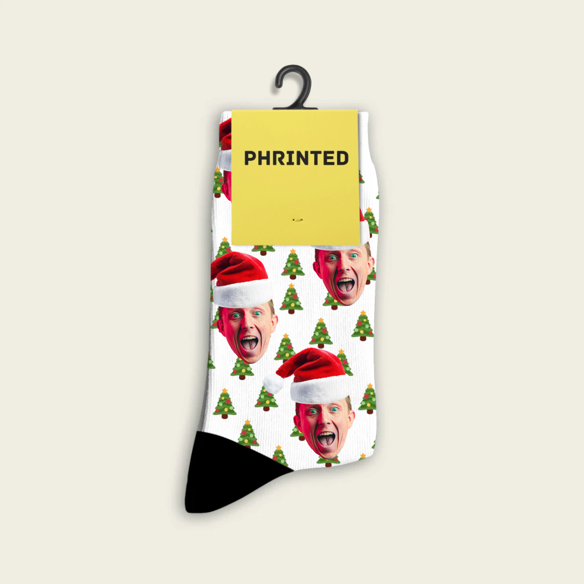 FaceSock | Custom Christmas Hat Socks With Photo