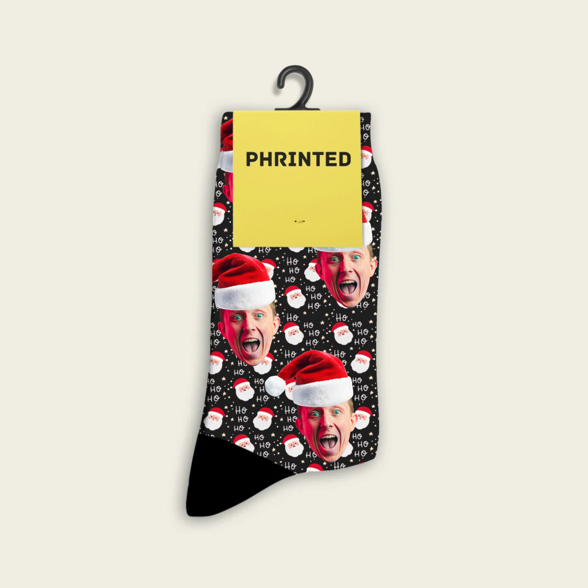 FaceSock | Custom Christmas Hat Socks With Photo