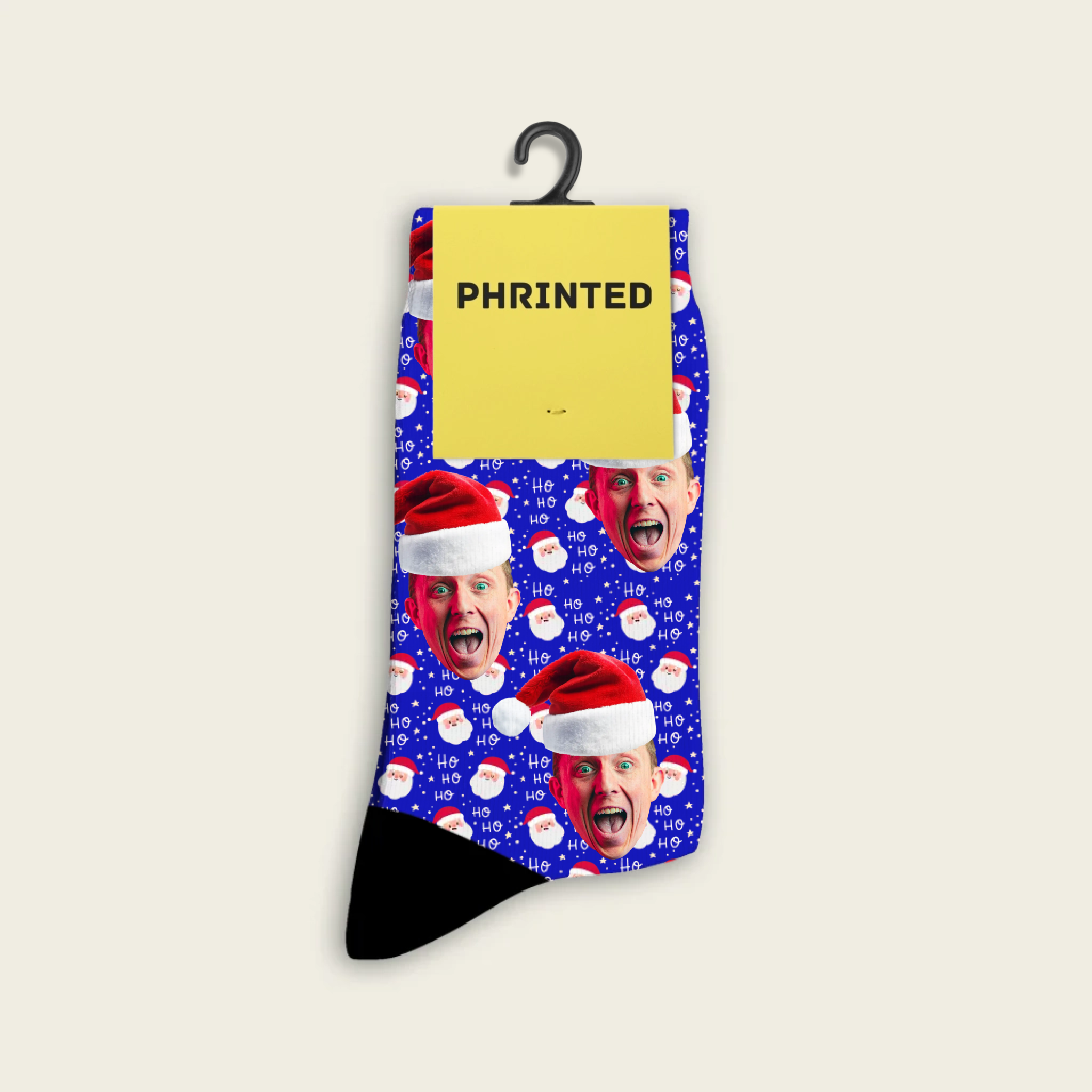 FaceSock | Custom Christmas Hat Socks With Photo