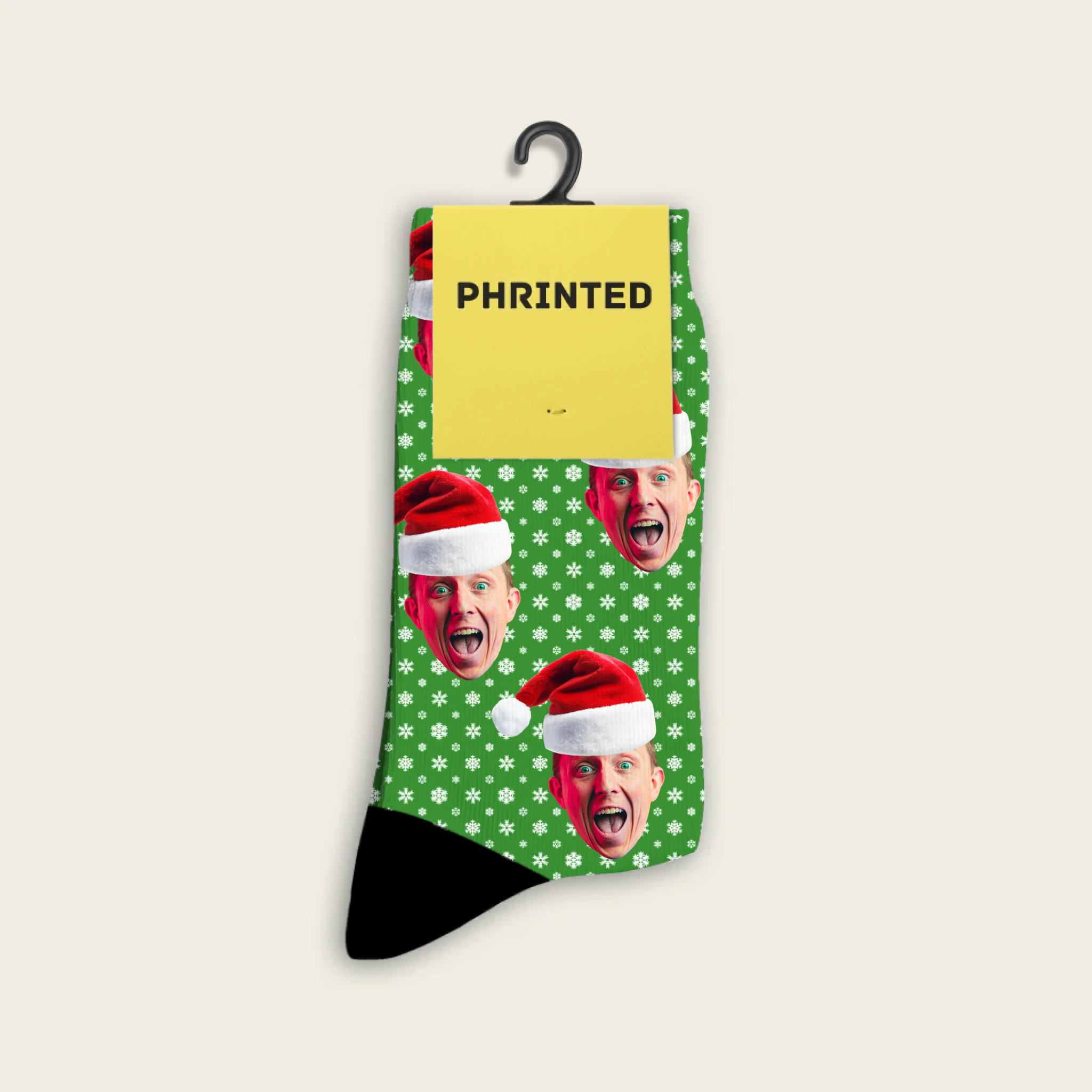 FaceSock | Custom Christmas Hat Socks With Photo