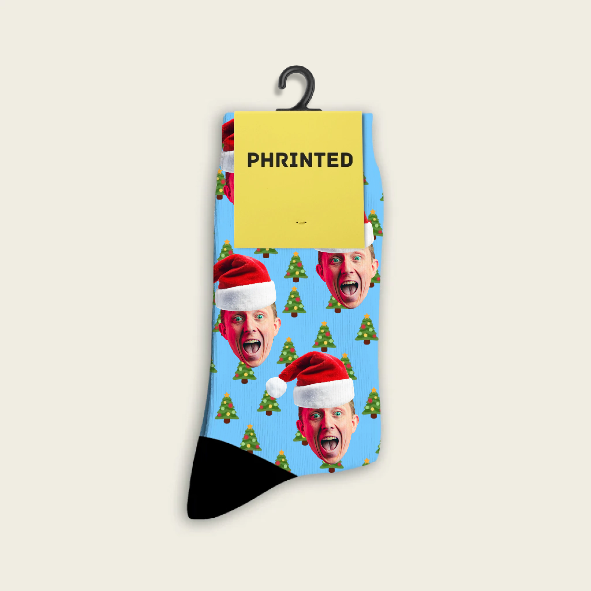 FaceSock | Custom Christmas Hat Socks With Photo