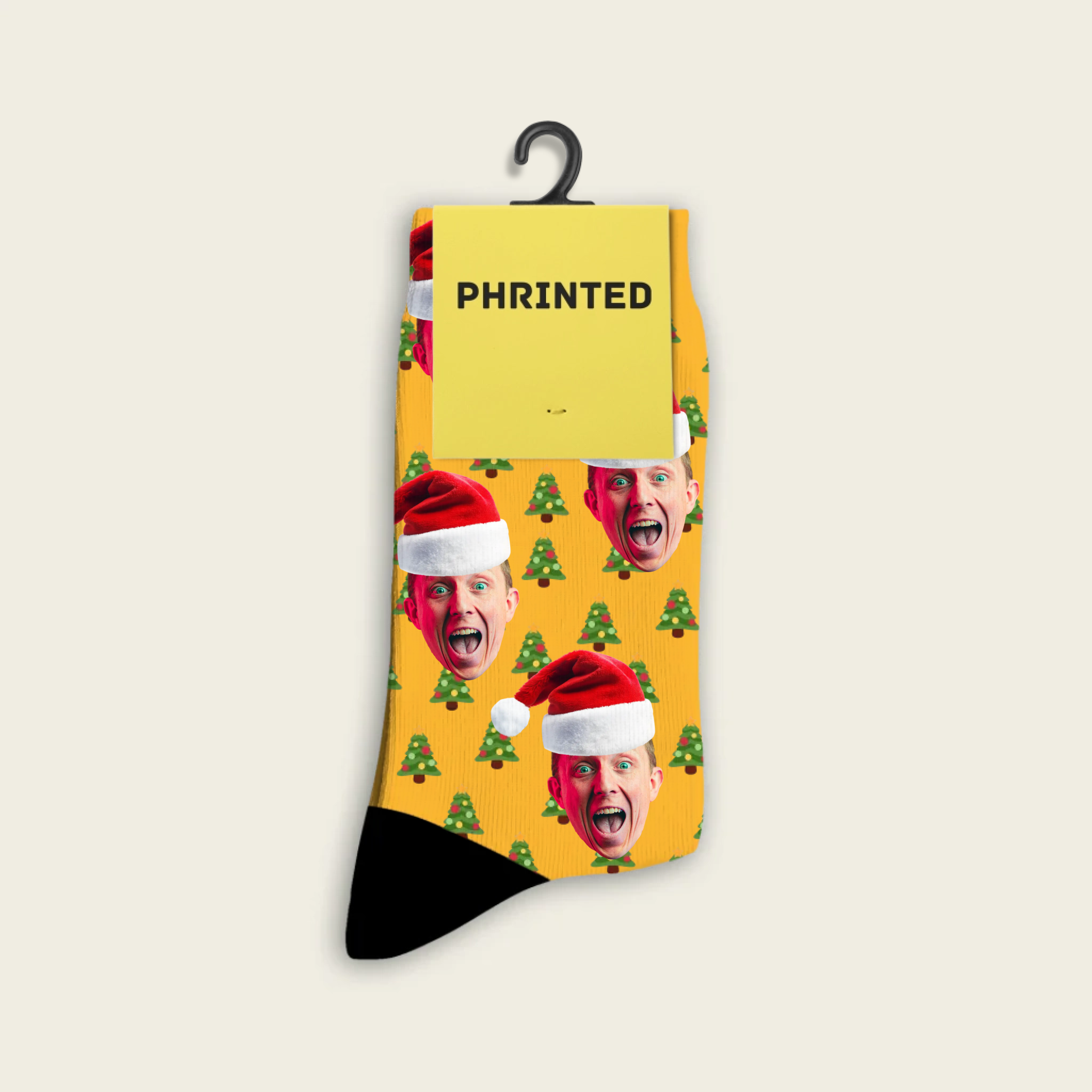 FaceSock | Custom Christmas Hat Socks With Photo