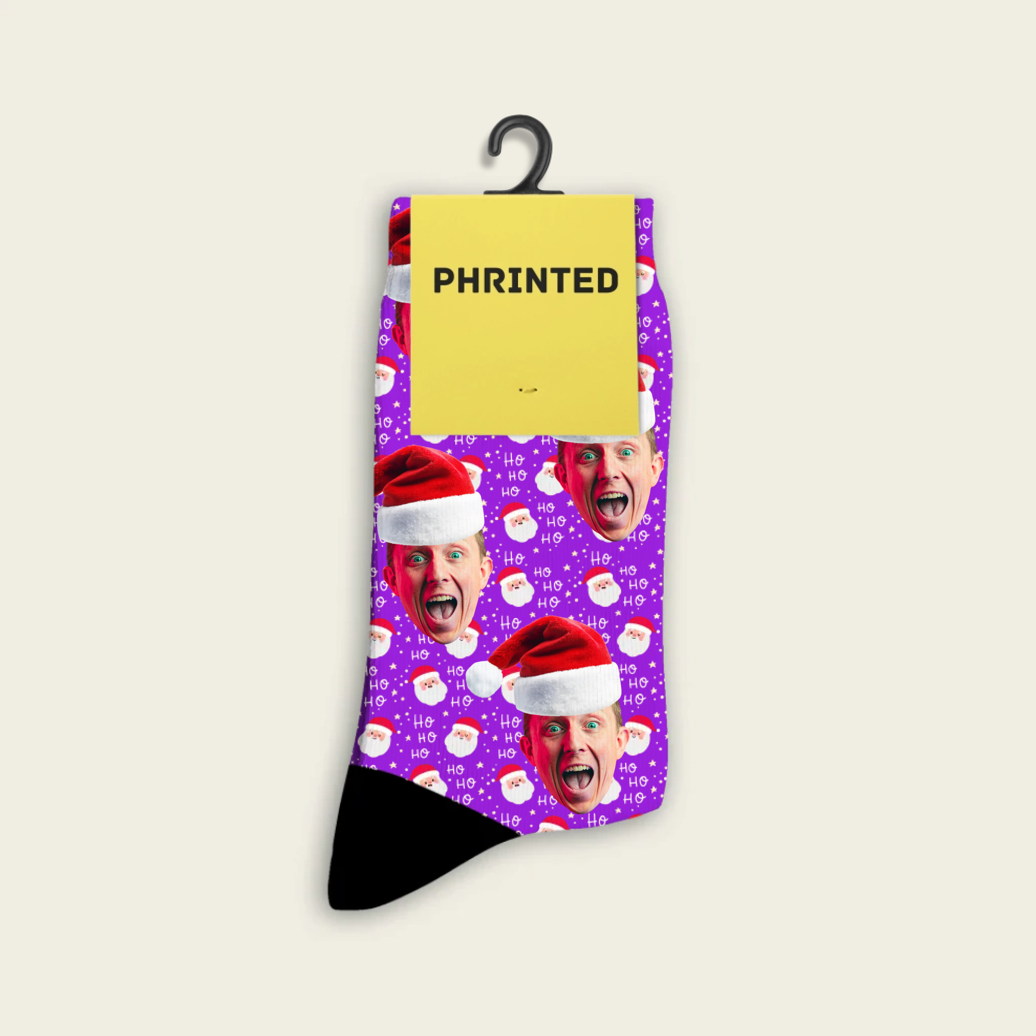 FaceSock | Custom Christmas Hat Socks With Photo