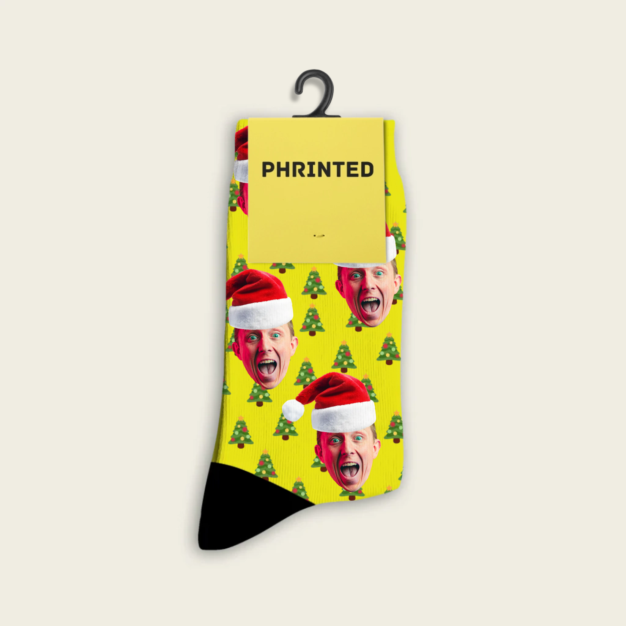 FaceSock | Custom Christmas Hat Socks With Photo