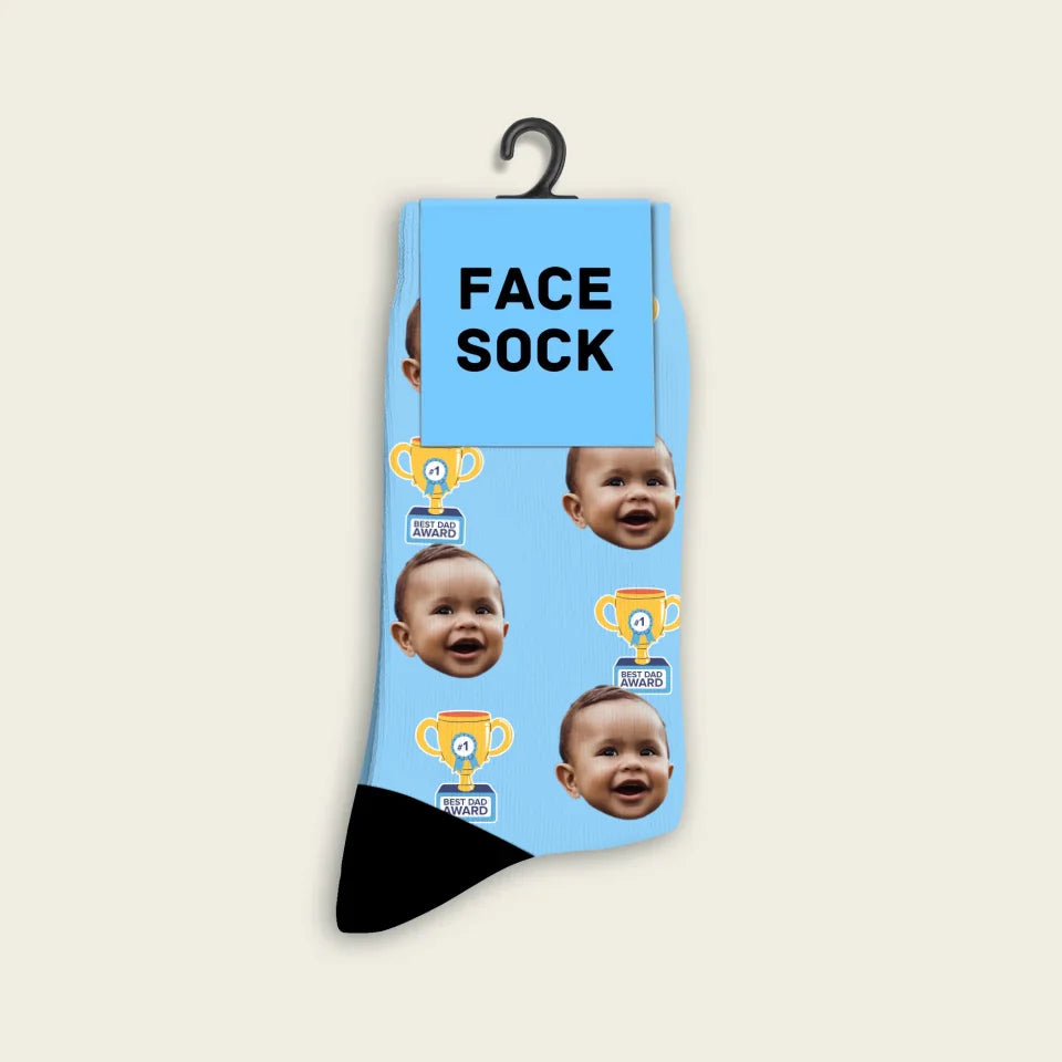 Custom #1 Bonus Dad Socks With Photo