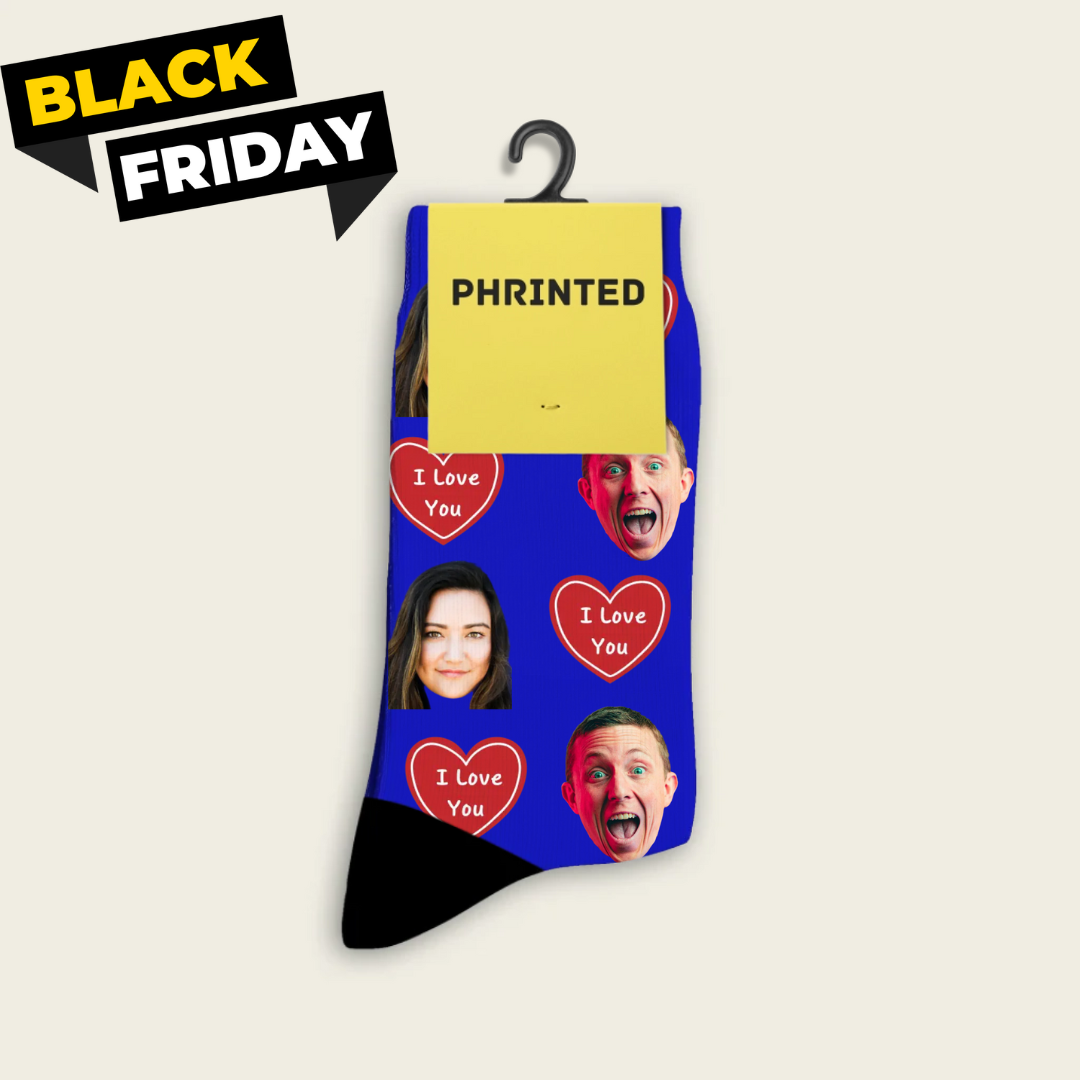 Custom I Love You Socks With Photo