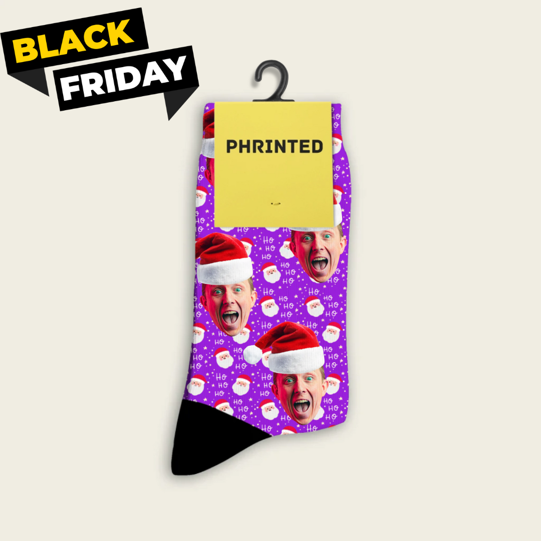 FaceSock | Custom Christmas Hat Socks With Photo